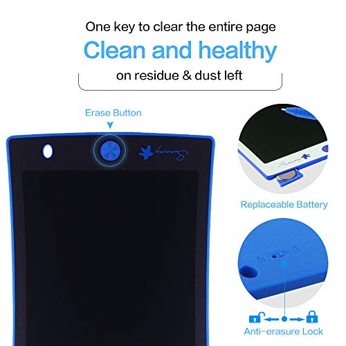 LCD Writing Tablet,Electronic Writing &Drawing Board Doodle Board,Sunany 8.5" Handwriting Paper Drawing Tablet Gift for Kids and Adults at Home,School and Office, Blue
