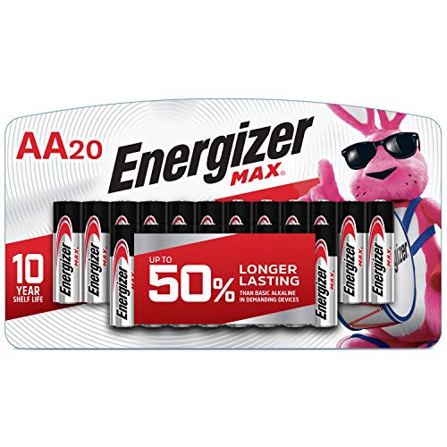 Energizer AA Batteries (20 Count), Double A Max Alkaline Battery
