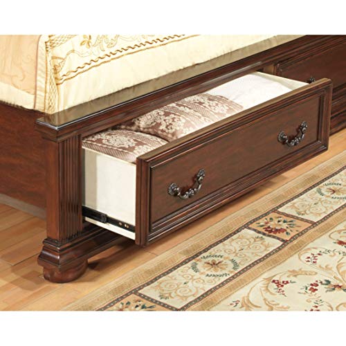 Furniture of America Lauretta English Style Brown Cherry Platform Bed-Queen