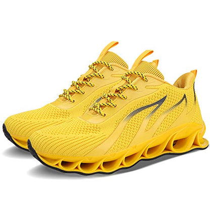 MOSHA BELLE Running Shoes Men Breathable Yellow Sport Air Fitness Athletic Gym Jogging Sneakers 13