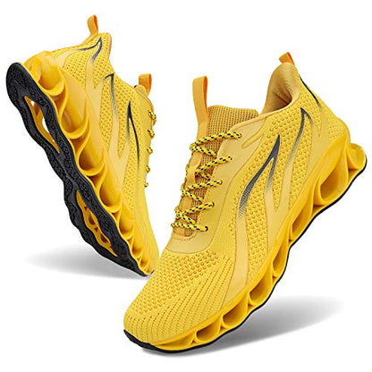 MOSHA BELLE Running Shoes Men Breathable Yellow Sport Air Fitness Athletic Gym Jogging Sneakers 13