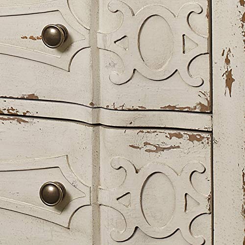 3 Drawer Accent Storage Chest in Weathered Cream Color