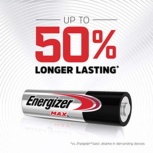 Energizer AA Batteries (20 Count), Double A Max Alkaline Battery
