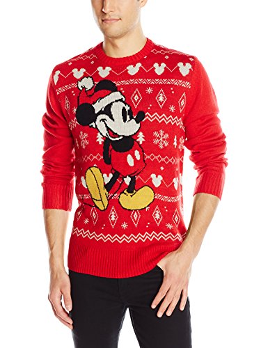 Disney Men's Ugly Christmas Sweater, Red, X-Large