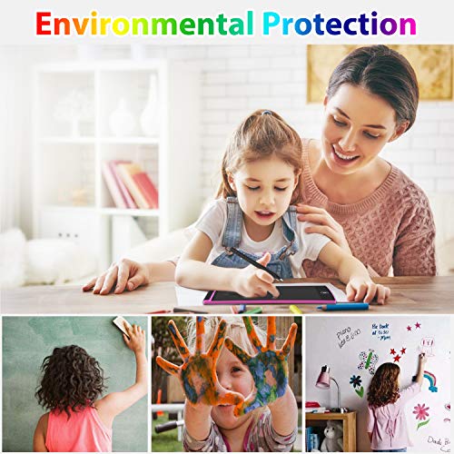 GUYUCOM 8.5-Inch LCD Writing Tablet Colorful Screen Doodle Board Electronic Digital Drawing Pad with Lock Button for Kids or Adults (Pink)