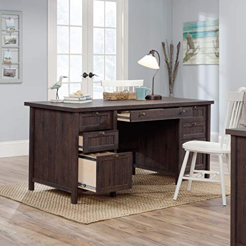 Executive Desk, L: 65.12" x W: 29.53" x H: 30.0", Coffee Oak