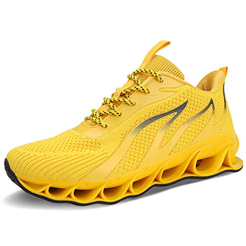 MOSHA BELLE Running Shoes Men Breathable Yellow Sport Air Fitness Athletic Gym Jogging Sneakers 13