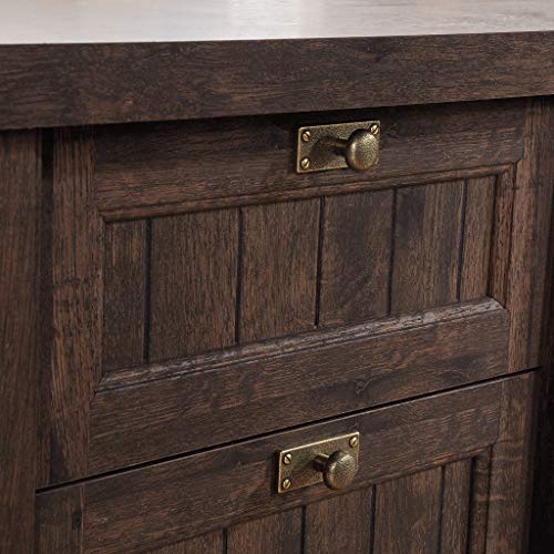 Executive Desk, L: 65.12" x W: 29.53" x H: 30.0", Coffee Oak