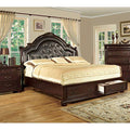 Furniture of America Lauretta English Style Brown Cherry Platform Bed-Queen