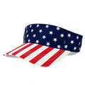 American USA Flags Stars and Stripes Patriotic Twill Cotton Visor - Flag