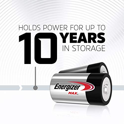 Energizer Max D Batteries, Premium Alkaline D Cell Batteries (12 Battery Count)
