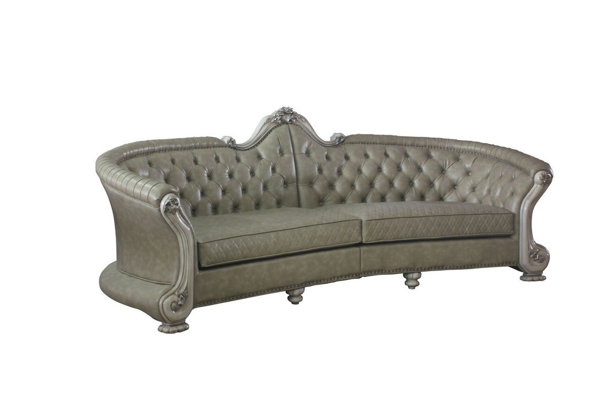 Dresden Sofa, Vintage Bone White & PU 58170
