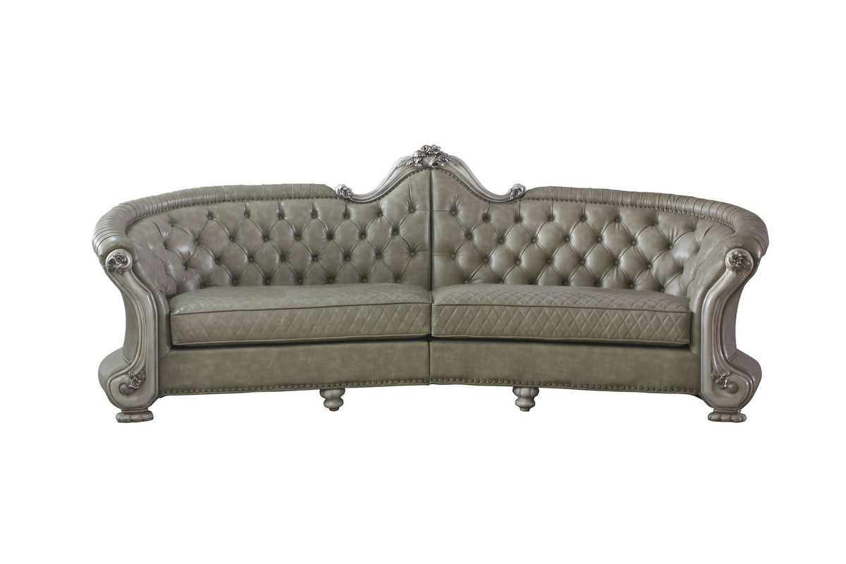 Dresden Sofa, Vintage Bone White & PU 58170