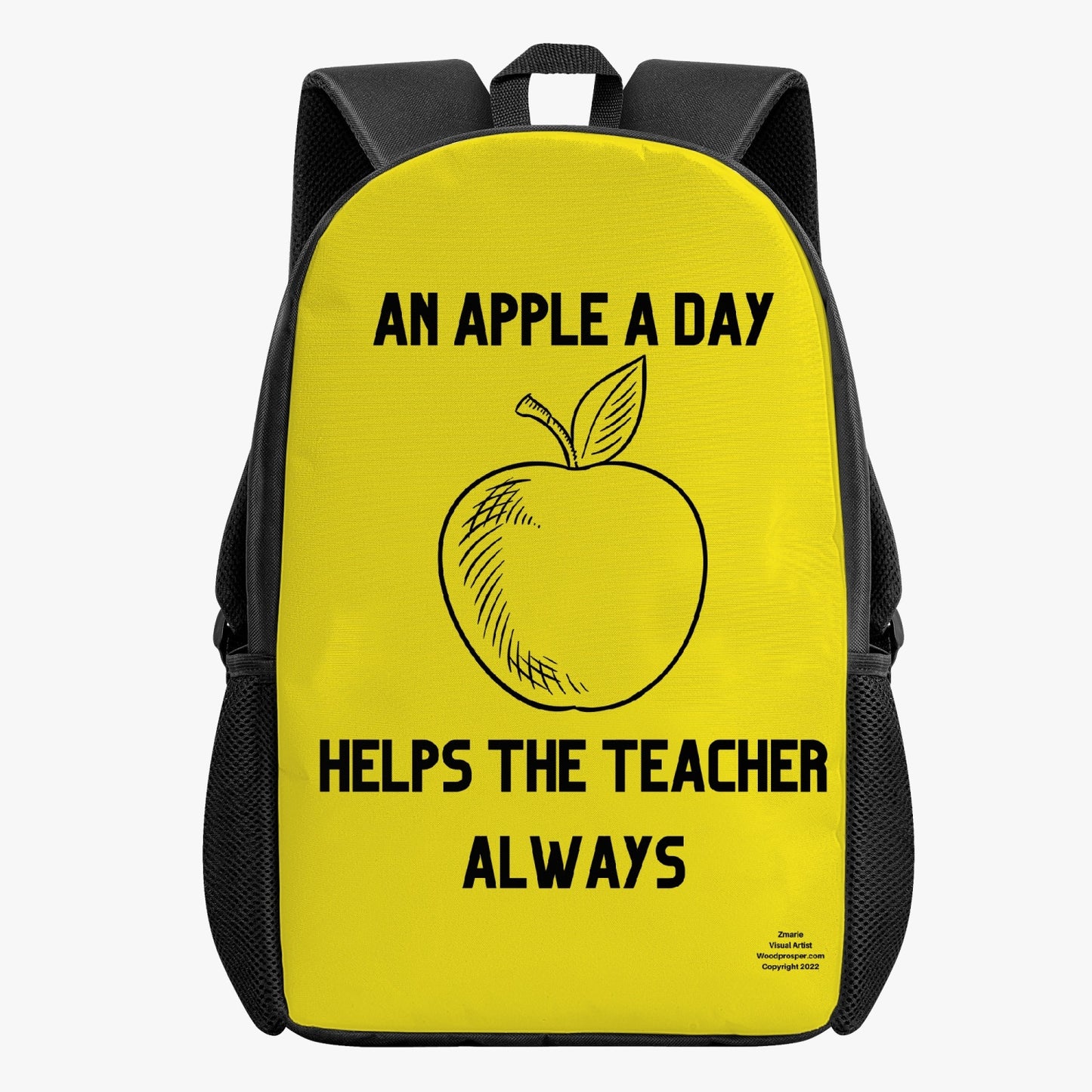 An Apple A Day Kid's School Backpack (Yellow)