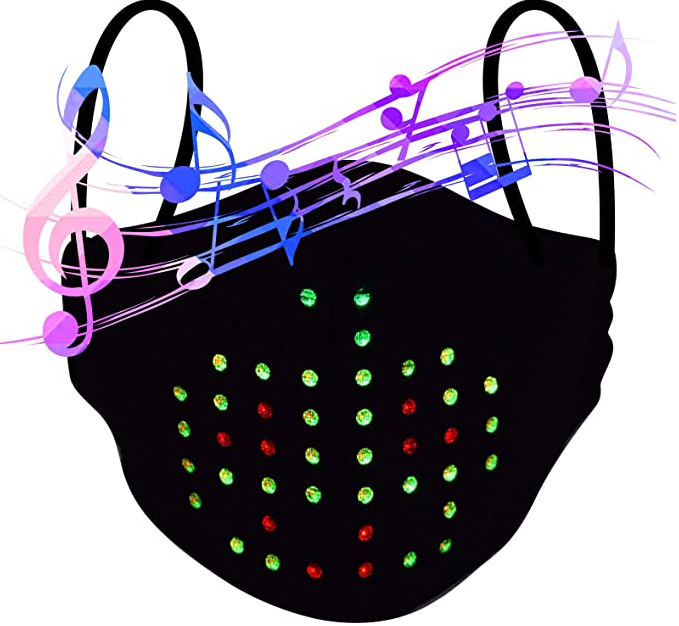 LED Voice Recognition Mask USB Rechargeable