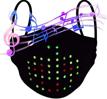 LED Voice Recognition Mask USB Rechargeable