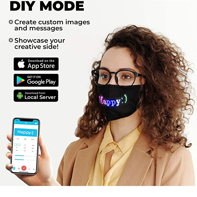 Bluetooth LED Face Mask