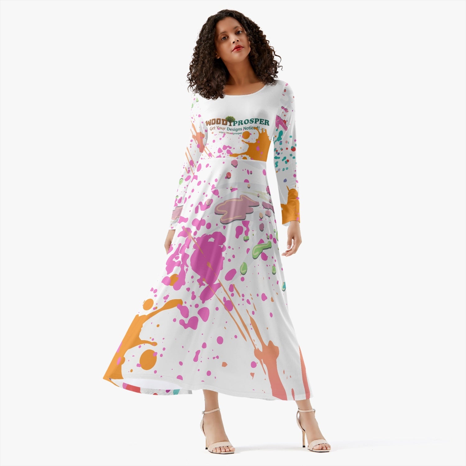 Wood Prosper Women's Long-Sleeve One-piece Dress