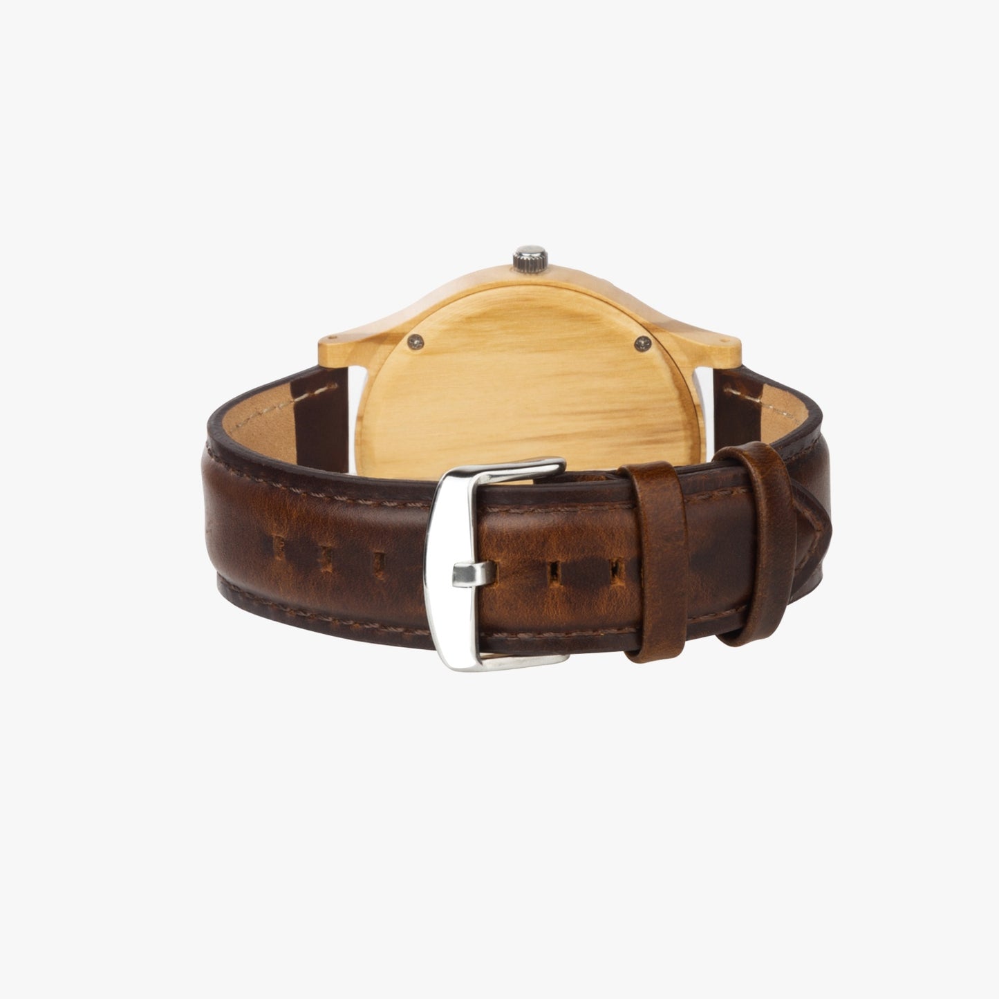 Wood Prosper Italian Olive Lumber Wooden Watch - Leather Strap