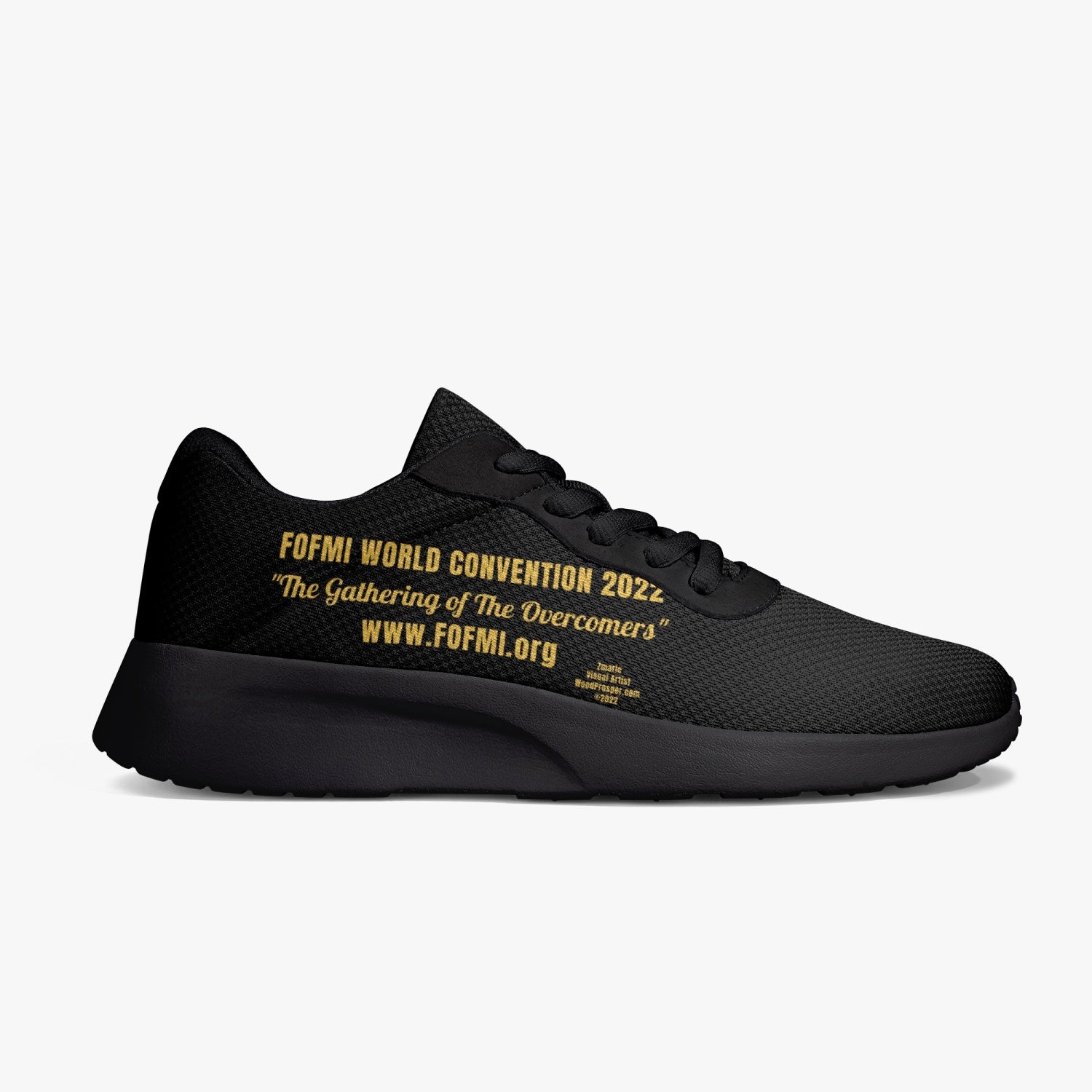 FOFMI World Convention 2022 Lifestyle Mesh Running Shoes - Black