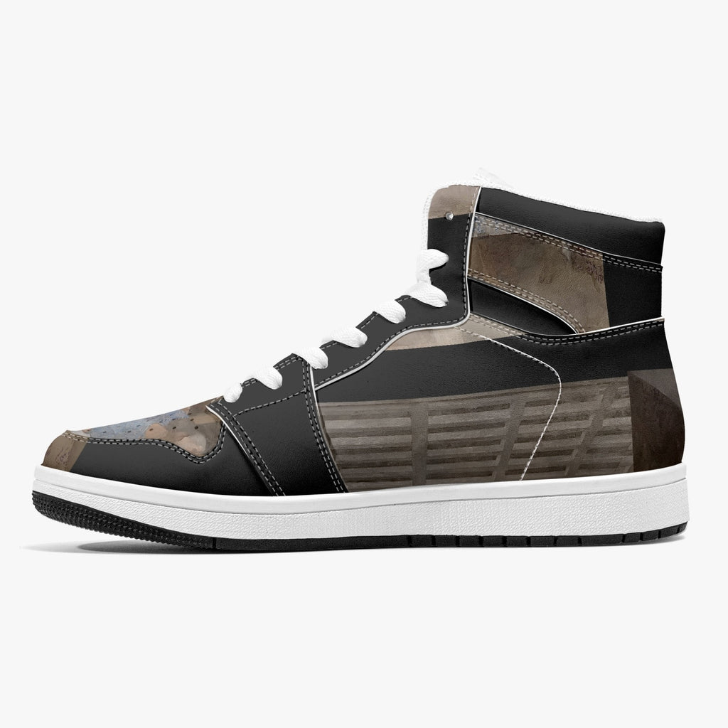 209. Custom Designed The Last Supper High-Top Leather Sneakers - White / Black