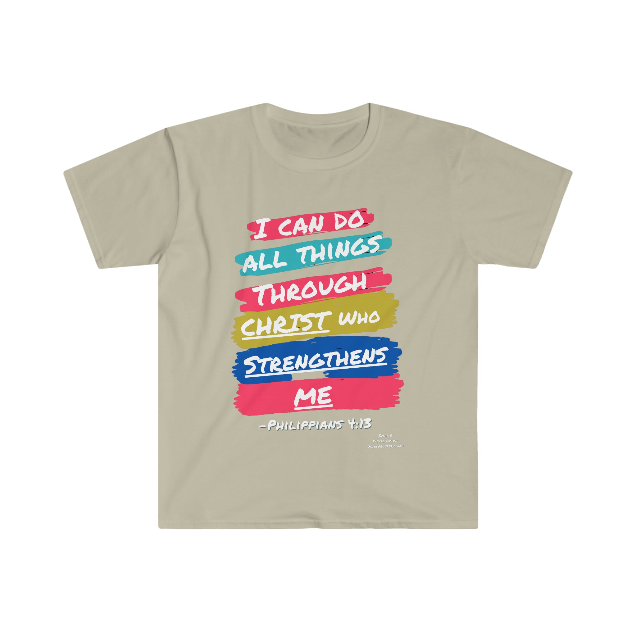 Philippians 4:13 I can do all things through Christ Unisex Softstyle T-Shirt
