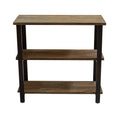 Pomona 31"H 2-Shelf Metal and Solid Wood Under-Window Bookcase