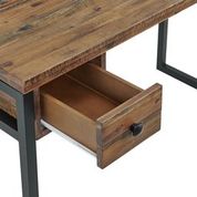 Claremont 48&W Rustic Wood and Metal Desk