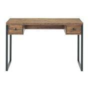 Claremont 48&W Rustic Wood and Metal Desk