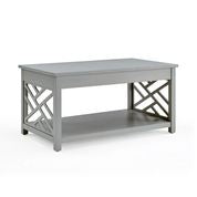 Coventry 36"W Wood Coffee Table, Gray