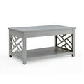 Coventry 36"W Wood Coffee Table, Gray
