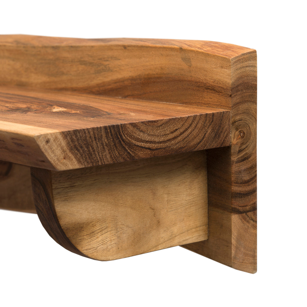 Alpine Natural Live Edge Wood 48& Mantel Shelf