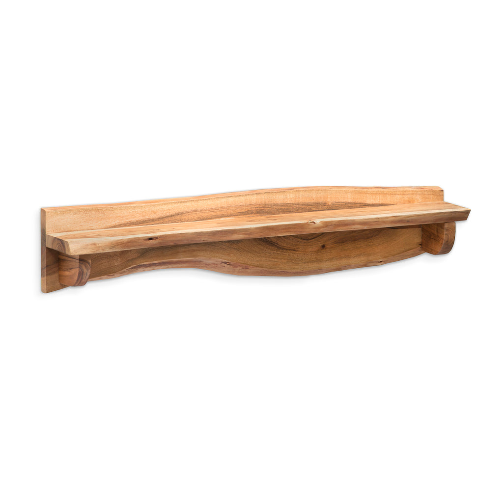 Alpine Natural Live Edge Wood 48& Mantel Shelf