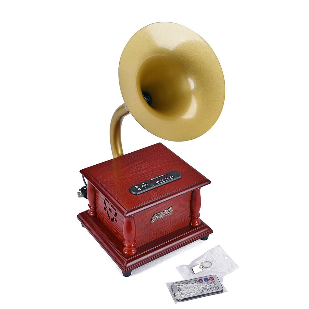 RETRO VINTAGE CLASSIC STYLE TURNTABLE PHONOGRAPH MODEL RECORD PLAYER WITH HORN