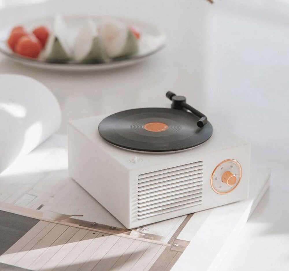 Retro record player wireless Bluetooth mini speaker mini home loud volume nostalgic mobile phone with subwoofer Decoration