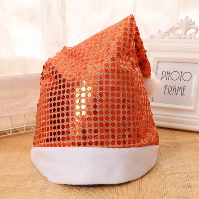 Sequined Christmas Hats Colored Hats Decorations