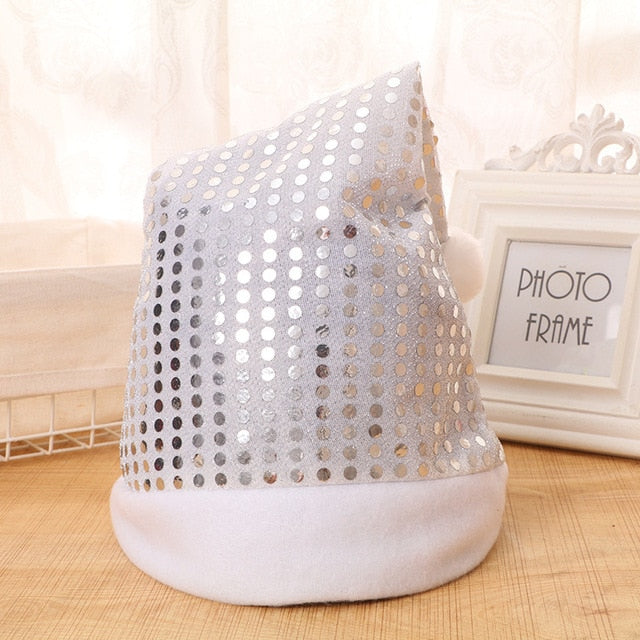 Sequined Christmas Hats Colored Hats Decorations