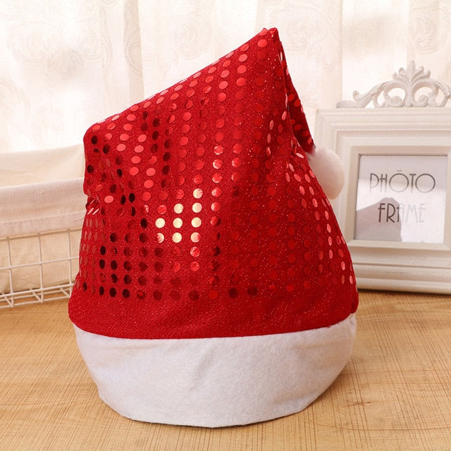 Sequined Christmas Hats Colored Hats Decorations