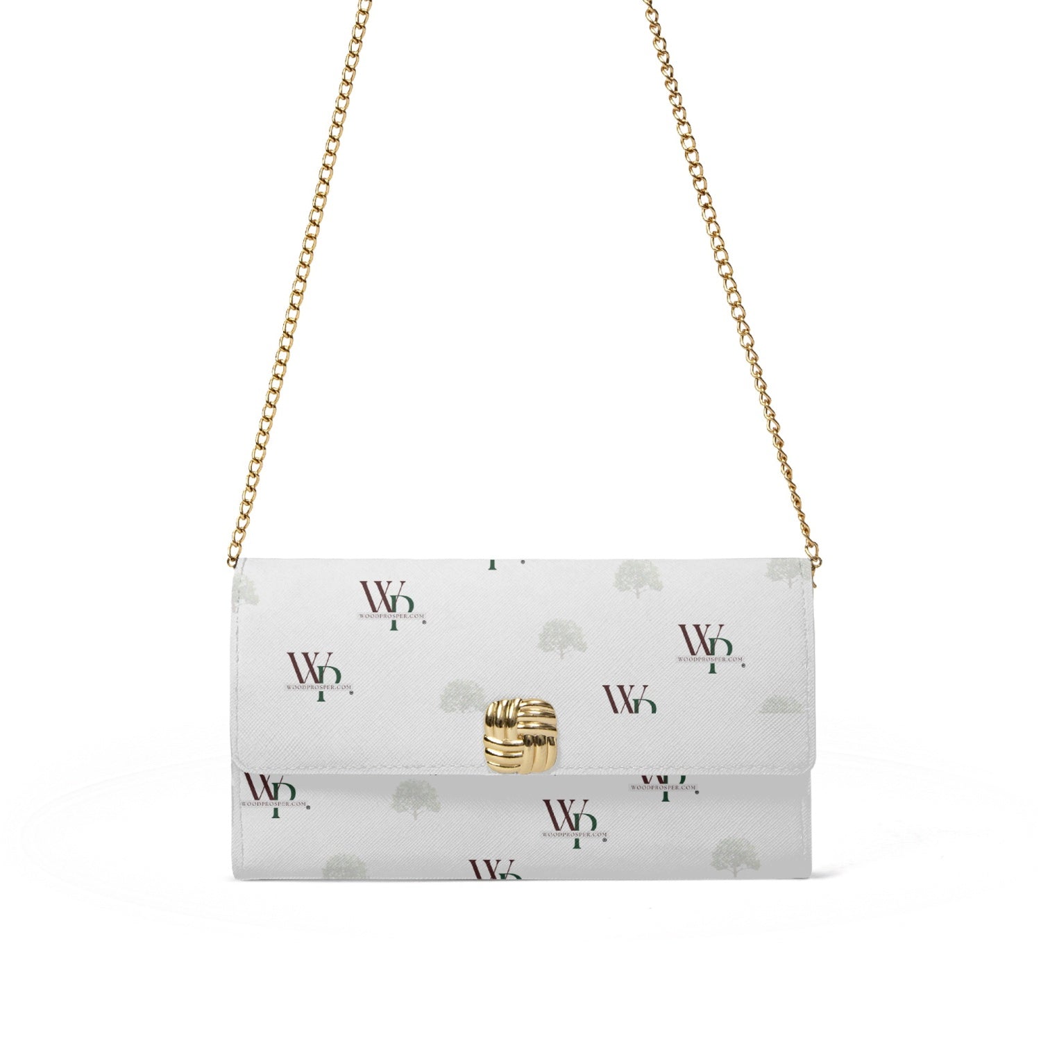 Wood Prosper Chain Type Flap Shoulder Bag