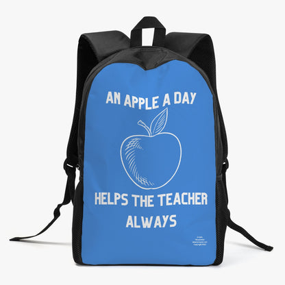 An Apple A Day Kid's School Backpack (Blue)
