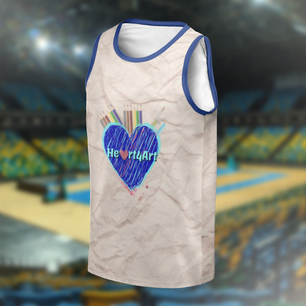 Heart4Art Blue Liner AOP Jersey Tank Top