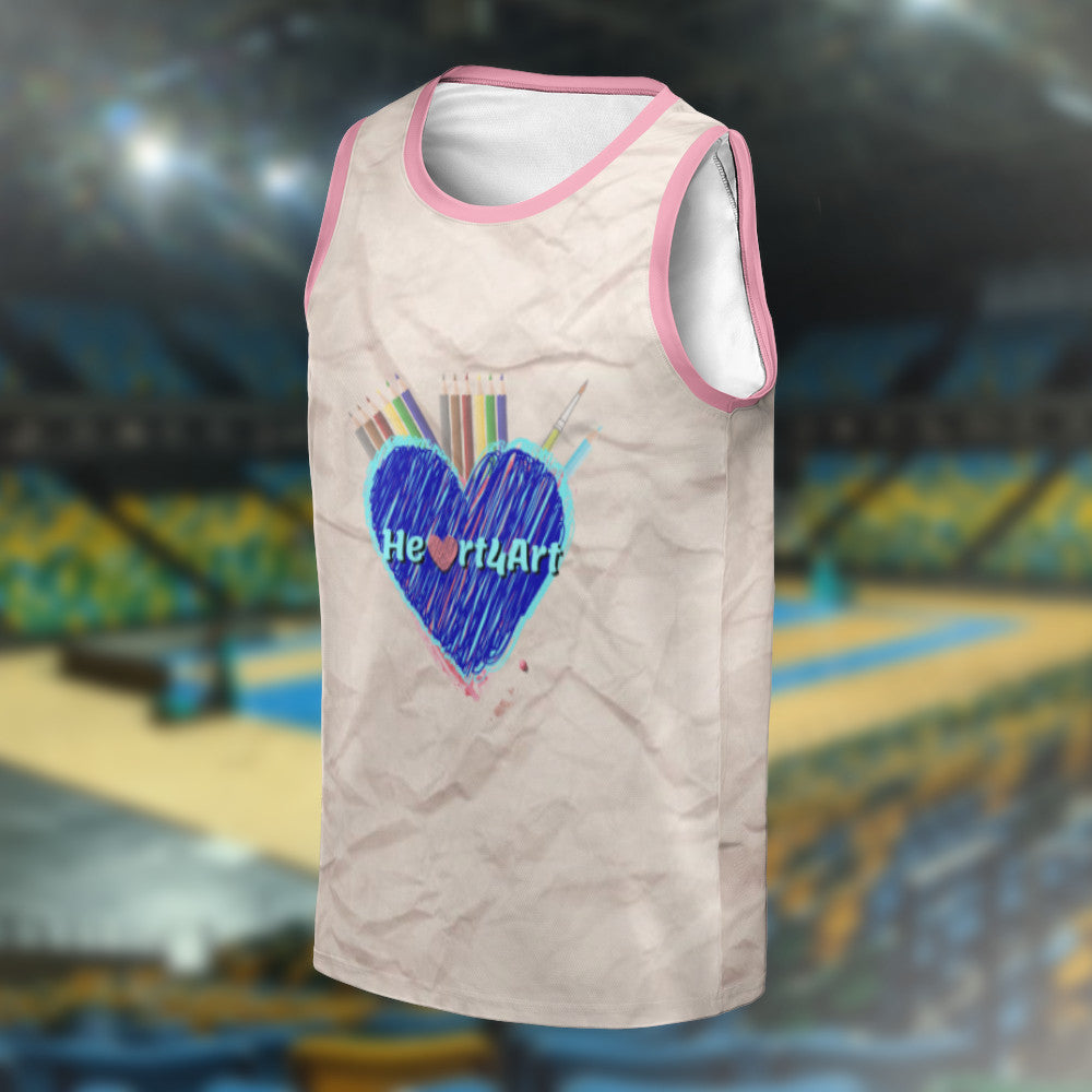 Heart4Art Pink Liner AOP Jersey Tank Top