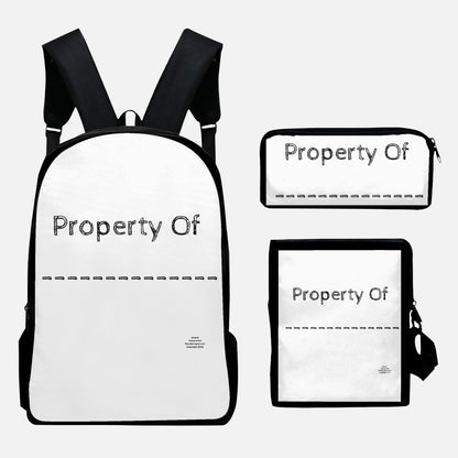 Property Of _______ Bookbag Set (3pcs)