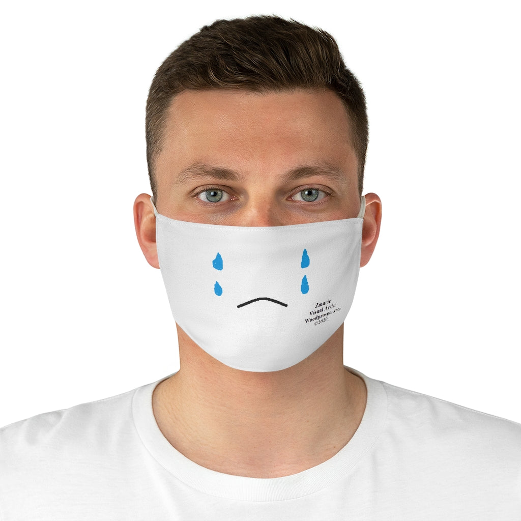 Emoji Mood Mask- Crying Fabric Face Mask