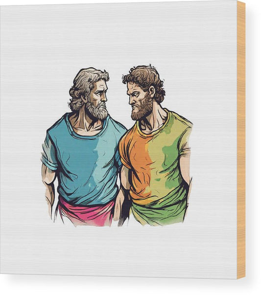 Cain and Abel - Wood Print