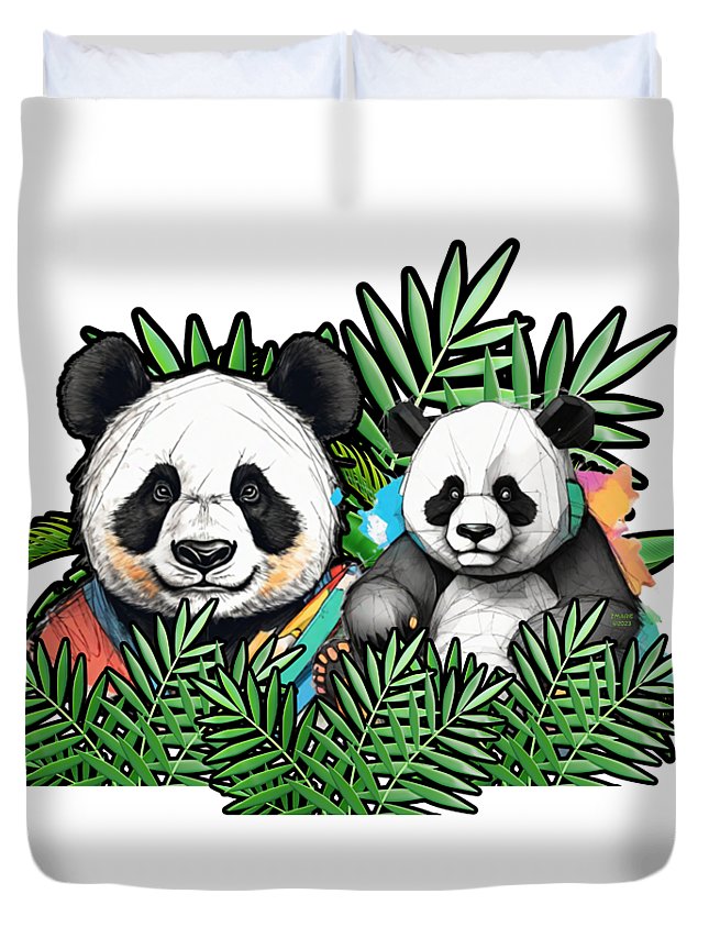 Colorful Panda - Duvet Cover