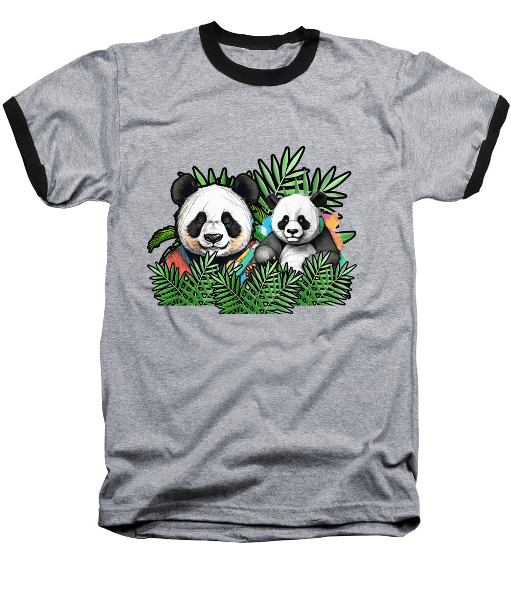 Colorful Panda - Baseball T-Shirt