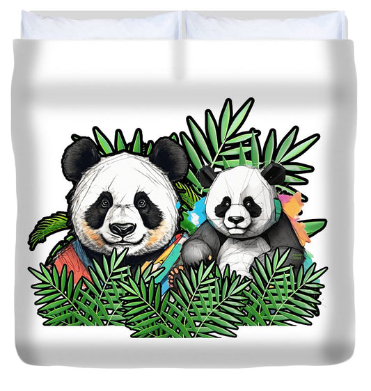 Colorful Panda - Duvet Cover