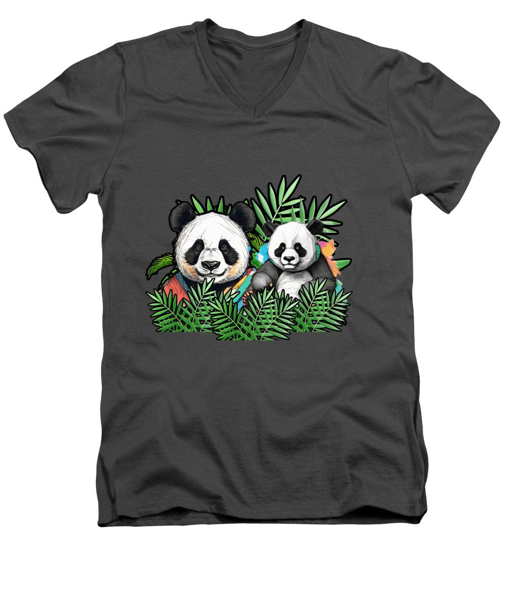 Colorful Panda - Men's V-Neck T-Shirt