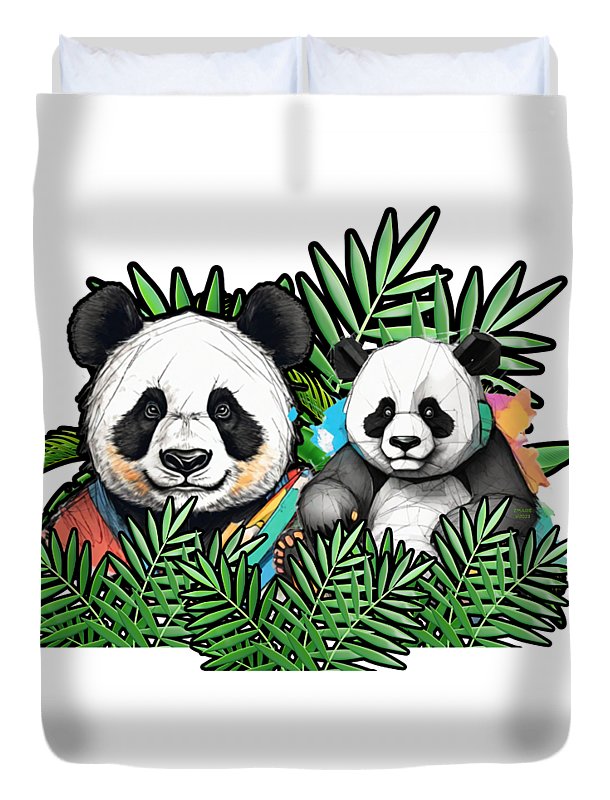 Colorful Panda - Duvet Cover